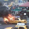 Video: Taxi Cab on Fire in Midtown